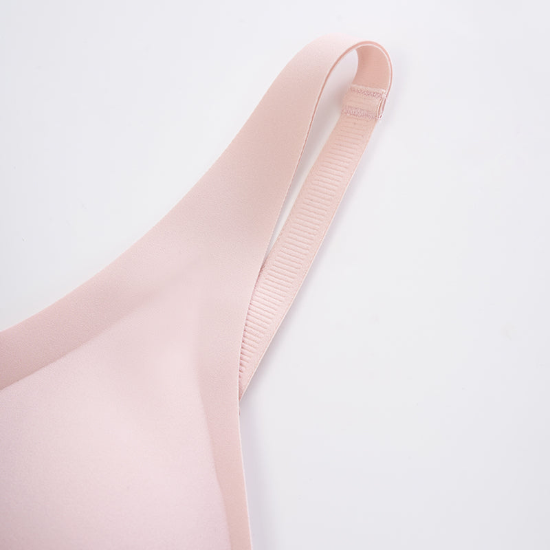 Seamless Wireless Bra with V-Neck | Comfortable Everyday Wear
