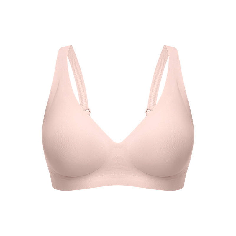Seamless Wireless Bra with V-Neck | Comfortable Everyday Wear
