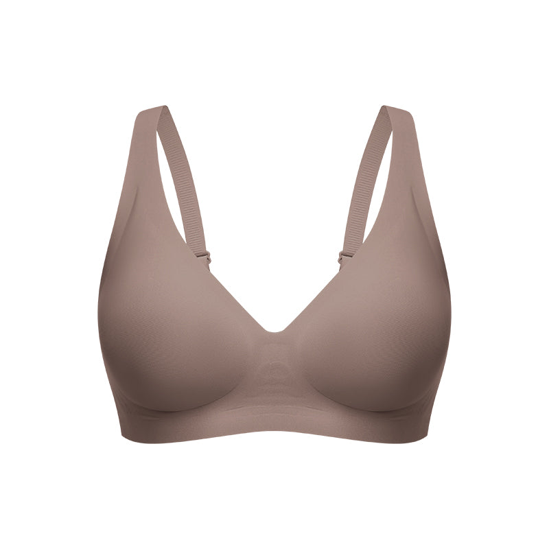 Seamless Wireless Bra with V-Neck | Comfortable Everyday Wear