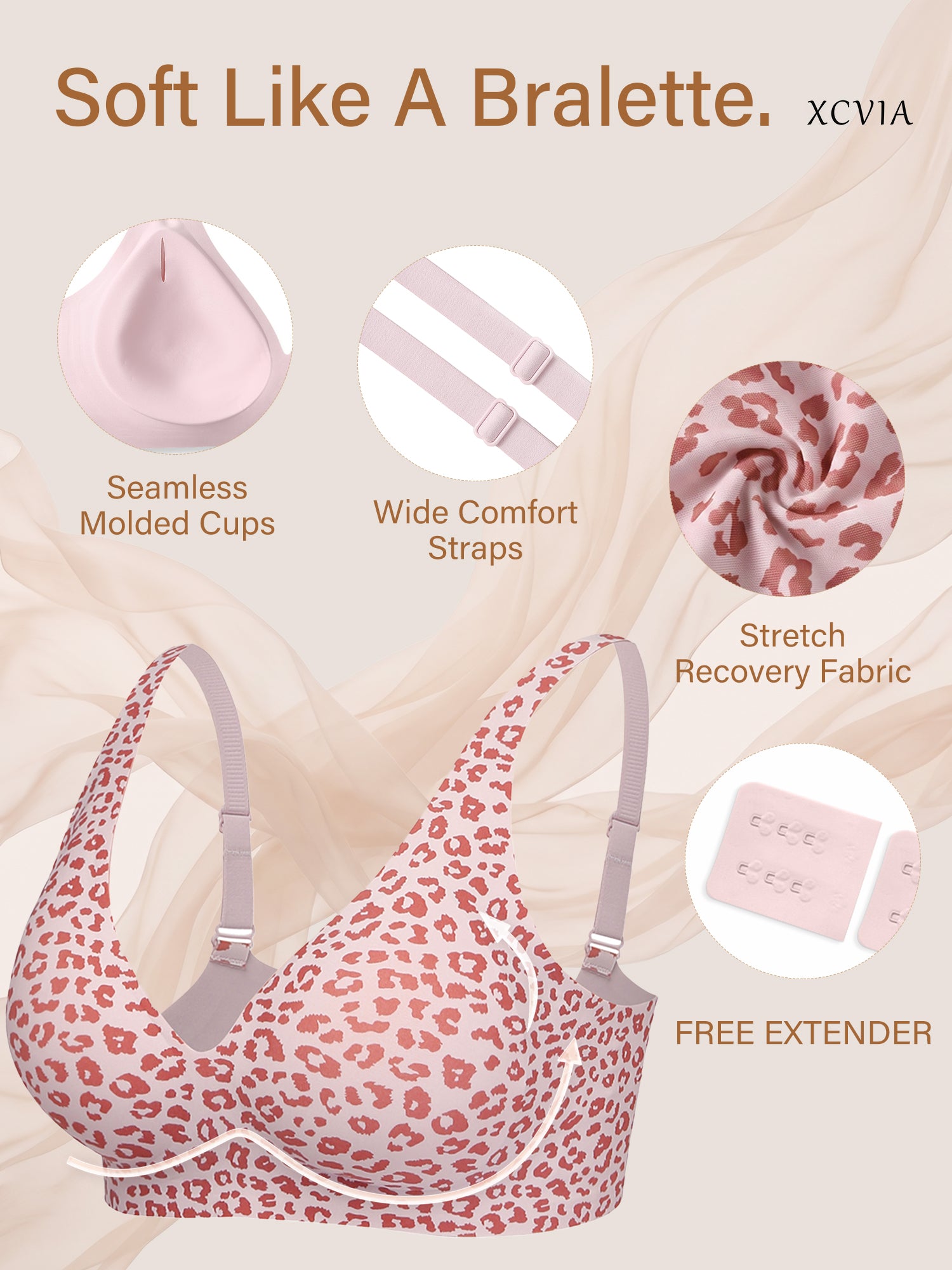 Buy 1 get 1 free - Womens Jelly Bras Wireless Deep V Bralette Comfy Push Up Tshirt Bras