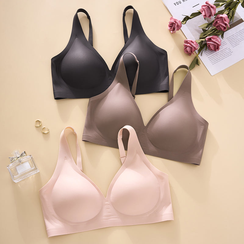 Seamless Wireless Bra with V-Neck | Comfortable Everyday Wear