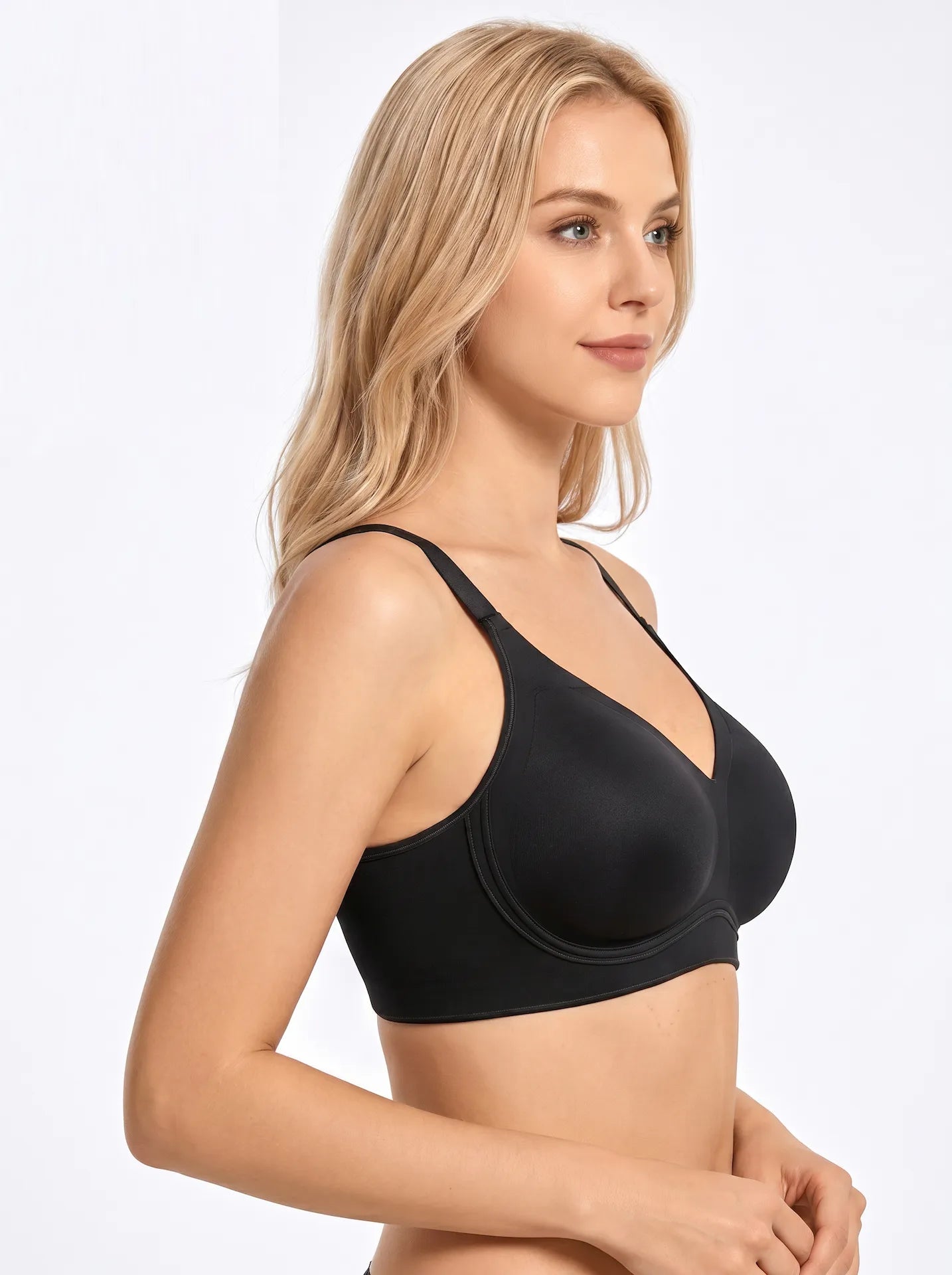 XCVIA wire-free bra with jelly strip - detail close up