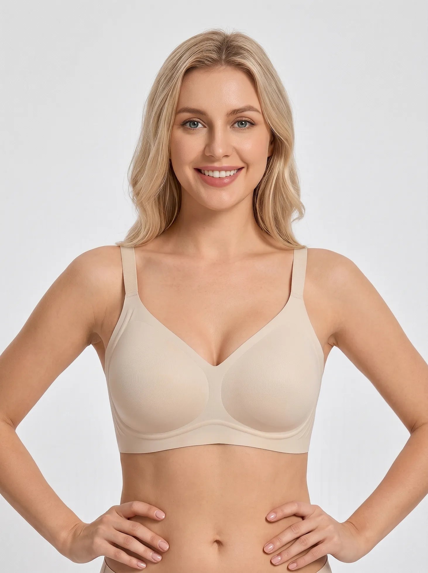 XCVIA wire-free bra semi-fixed cups - back view