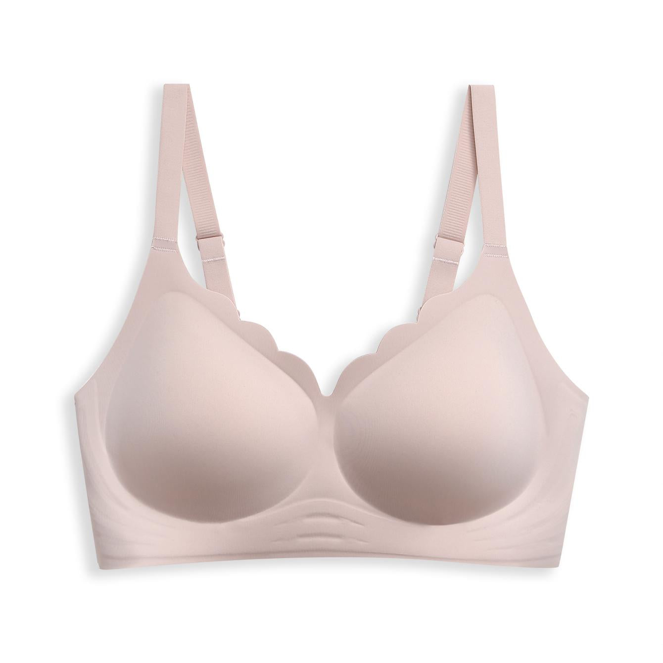 Scalloped V-Neck Seamless Wireless Bra | Perfect T-Shirt Bra