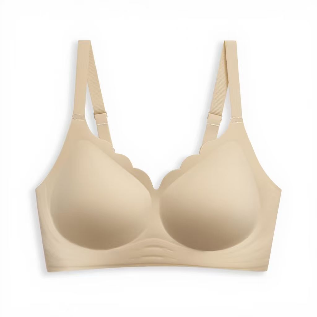 Scalloped V-Neck Seamless Wireless Bra | Perfect T-Shirt Bra