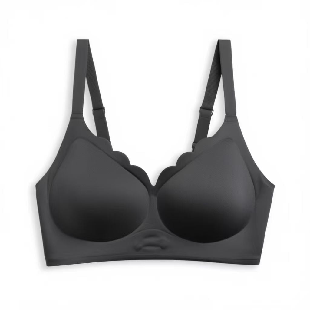 Scalloped V-Neck Seamless Wireless Bra | Perfect T-Shirt Bra