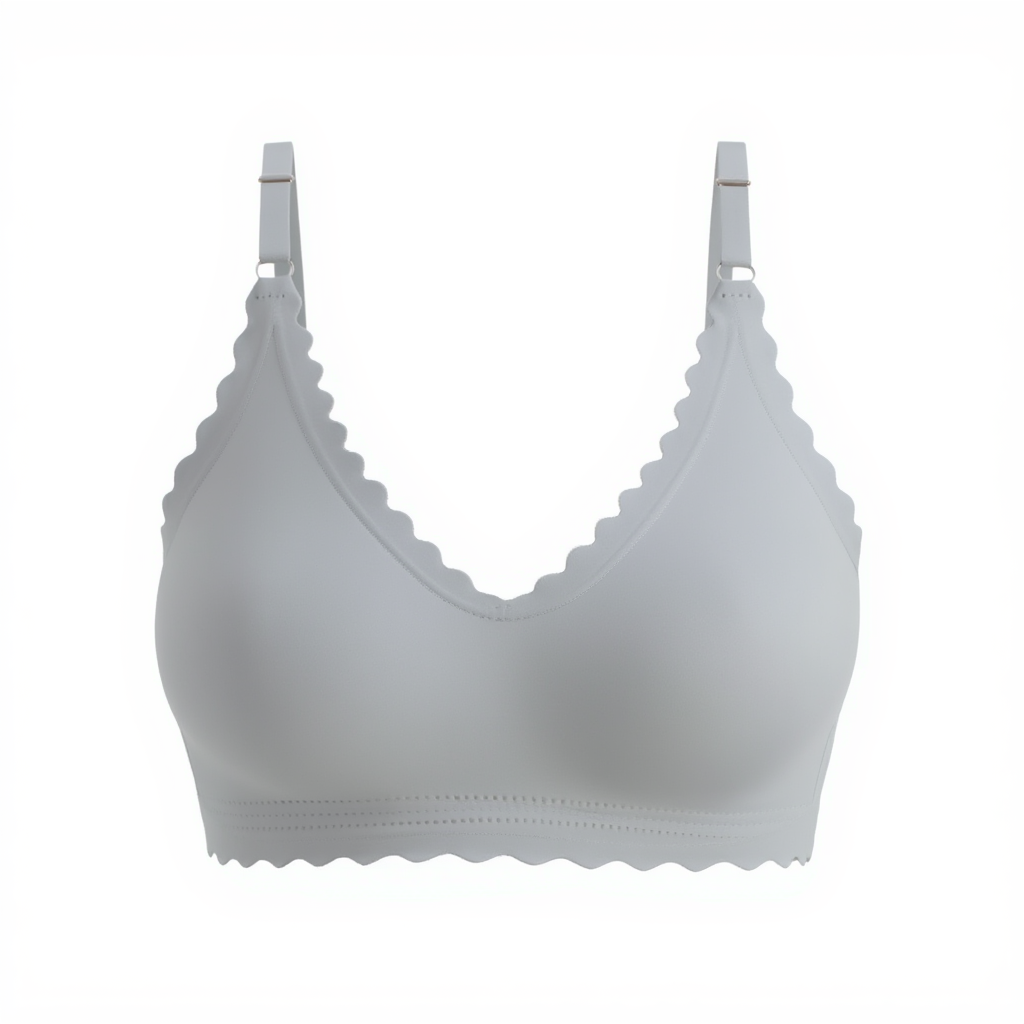 Scalloped Edge Wireless Bra | 3D Support Cups with Removable