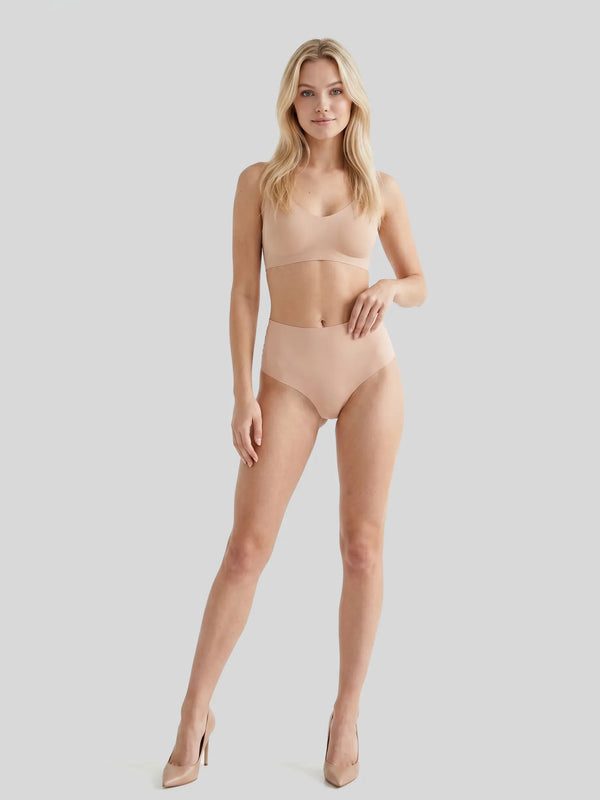 XCVIA women's comfort high waisted thong seamless - front view