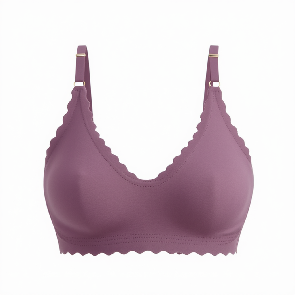 Scalloped Edge Wireless Bra | 3D Support Cups with Removable